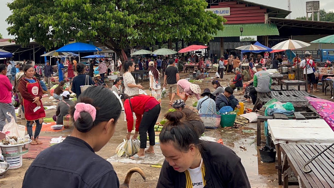 อาหารภูไท ตลาดเมืองอาดสะพอน แขวงสะหวันนะเขต