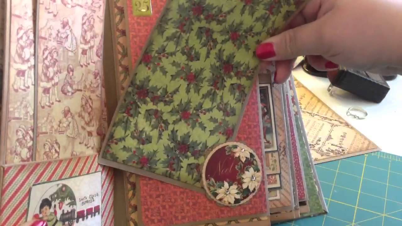 Christmas Mini Album for my Mom paper mache