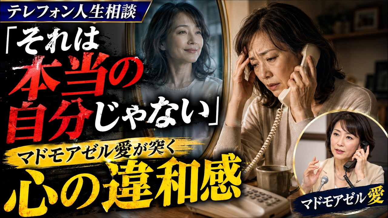 【テレフォン人生相談】「それは本当の自分じゃない」…マドモアゼル愛が突く心の違和感