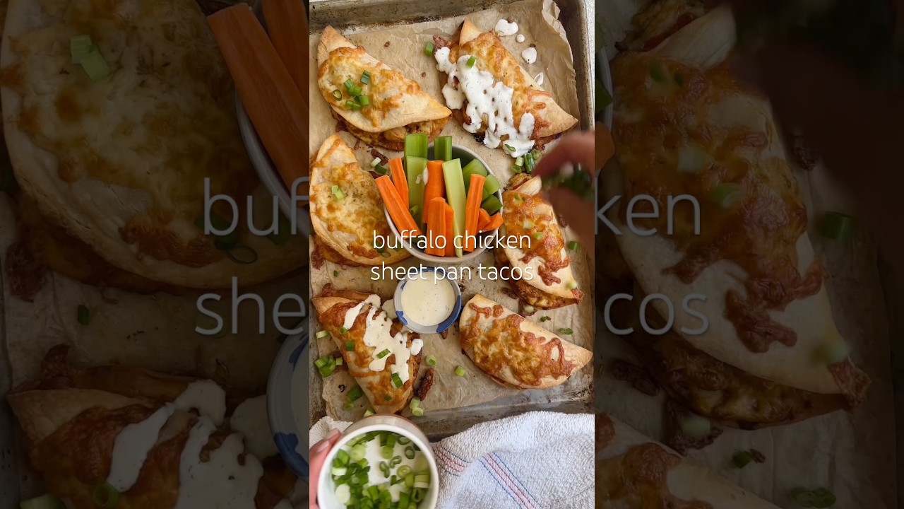 Buffalo Chicken Sheet Pan Tacos🔥 