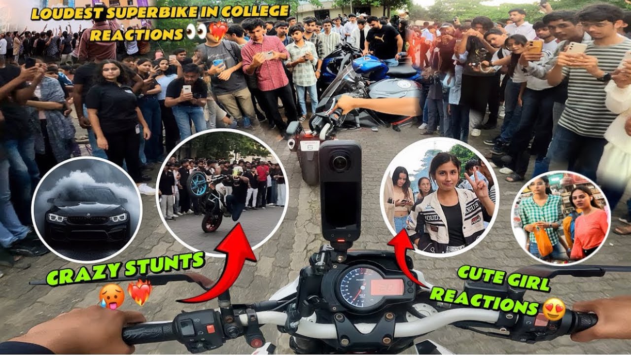 FIRST DAY IN MY COLLEGE ON MY LOUDEST BENELLI 600i 🥵 | CUTE GIRLS CRAZY REACTIONS 😍❤️ | riderxdany