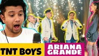 SINGER Reacts to Ariana Grande Surprises TNT Boys f/ 'The World's Best' (at the Late Late Show)