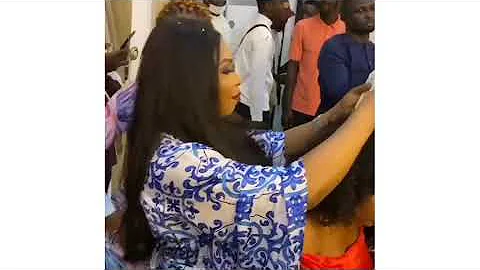 Laide Bakare sprays money at Iyabo Ojo house warming.