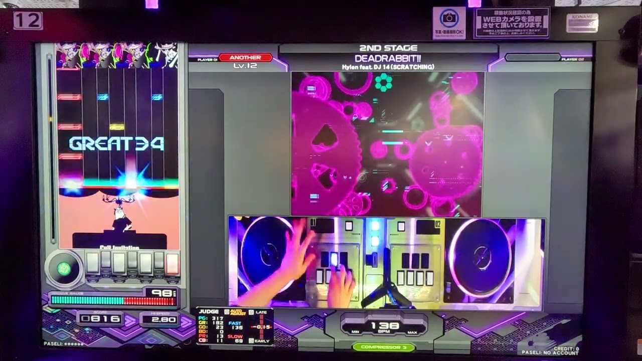 beatmania iidx 34 ZINRAI DEADRABBIT!! SPA Player:ALBA【☆12