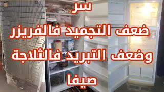 اسباب ضعف التبريد فى الثلاجة والتجميد فالفريزر