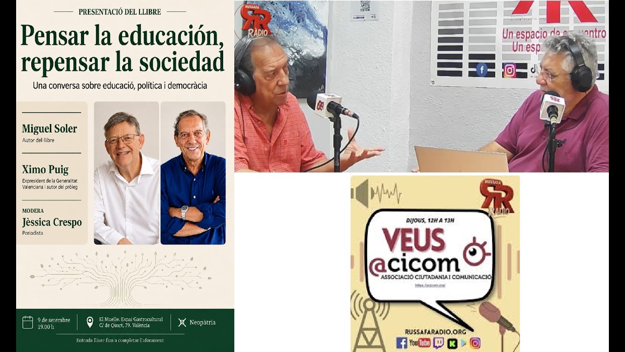 20260910 Miguel Soler,  el seu llibre "Pensar la educación, repensar la sociedad" a VEUS ACICOM
