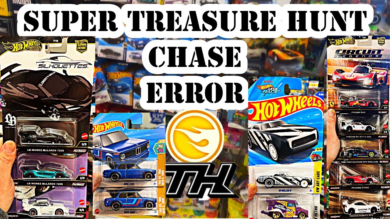 BIG FINDS! C CASE SUPER TREASURE HUNT SILHOUETTE 0/5 CHASE, CIRCUIT LEGENDS HOTWHEELS HUNT ERROR BMW
