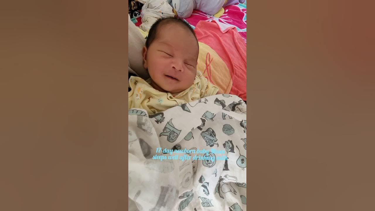 😍😴 prevent newborn baby vomit milk upright posture af. drink milk 17day
