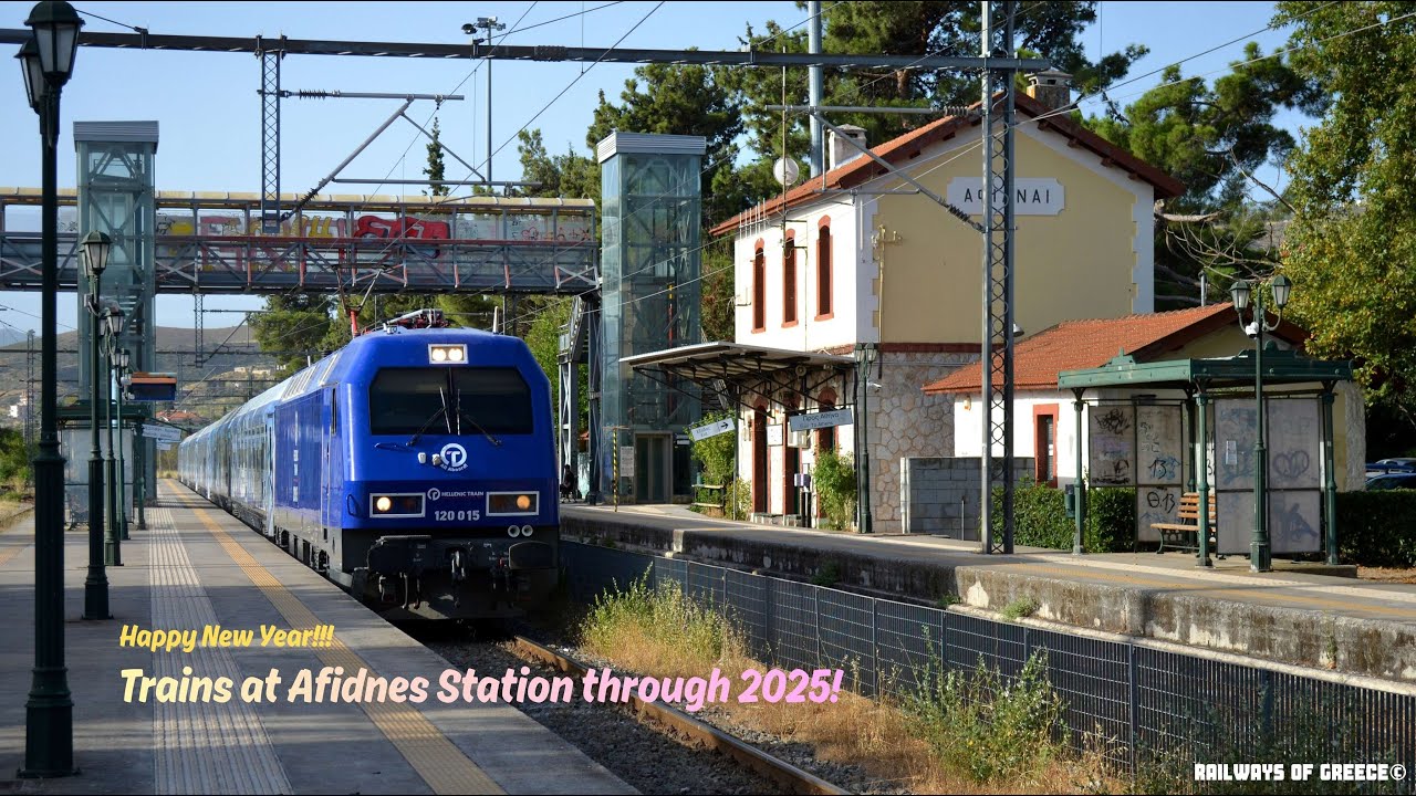[4K] Trains at Afidnes Station through 2025!