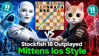 Stockfish 18 Sacrifices His Rook To Break The Mittens Defensive Fortress Strategy | Stockfish Chess