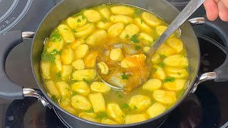 Старинный суп Без мяса за 20 минут! Вкусный, экономный и быстрый Суп! Суп с ГАЛУШКАМИ