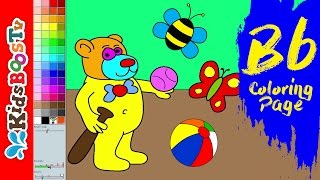 Alphabet B Coloring Pages For Kids - Learning Letter B Coloring Activities