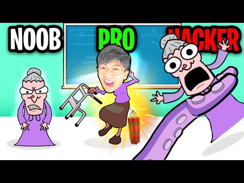 NOOB vs PRO vs HACKER In BASH THE TEACHER!? (ALL LEVELS!)