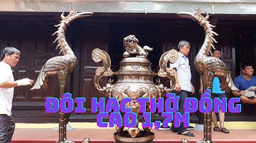 Đôi Hạc Thờ Bằng Đồng Cỡ Lớn Cao 1,7m – 0988.085.667