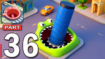 Hole.io - Gameplay Walkthrough Part 36 - Swallow Everything & Dominate the City (Android, iOS)