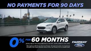 ZERO% on SUVs at Fairway Ford