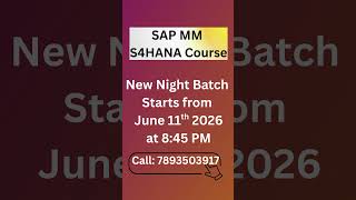 SAP S4 HANA MM Module | New Night Batch | SAP MM Course in Telugu | Veera BS #sapmm