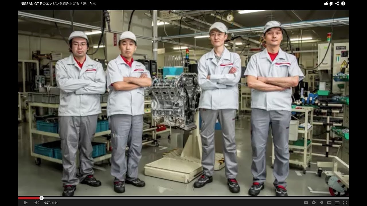 Nissan Gt Rのエンジンを組み上げる 匠 たち Nissan Gt Rのエンジンを組み上げる 匠 たち