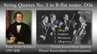 Schubert: String Quartet No. 3, Vienna Konzerthaus Quartet (1952