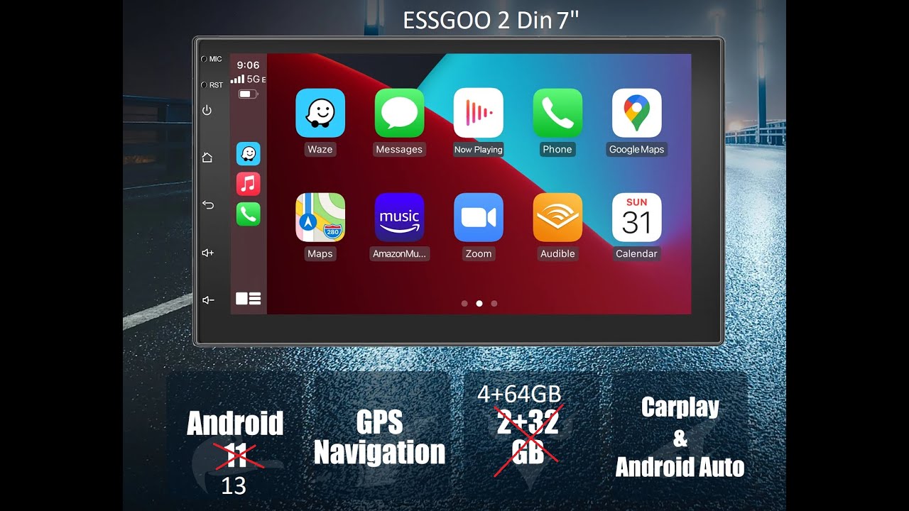 Radio ESSGOO 2 Din 4gb/64gb