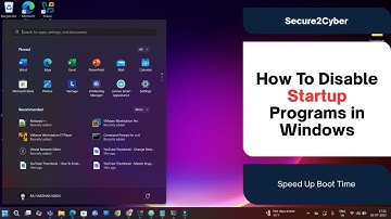 How To Disable Startup Programs in Windows | Speed Up Boot Time
