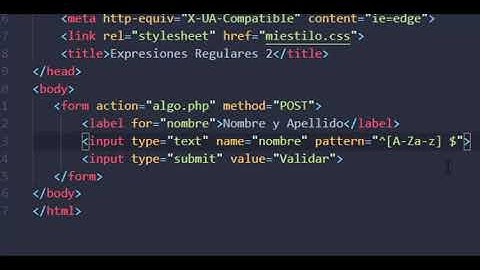 Validando con Expresiones Regulares 2