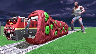 Tiny Colourfull Train Eater Vs Franklin - Indian Bikes Driving 3D