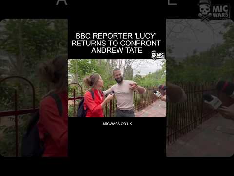 BBC Reporter Lucy stalks Andrew Tate | Video banned from TikTok