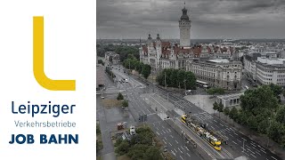 LVB Jobbahn unterwegs (Leipzig von Oben) Drohnenvideo