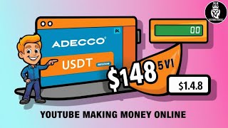 شرح منصة Adecco ربح 1.48 من الانترنت