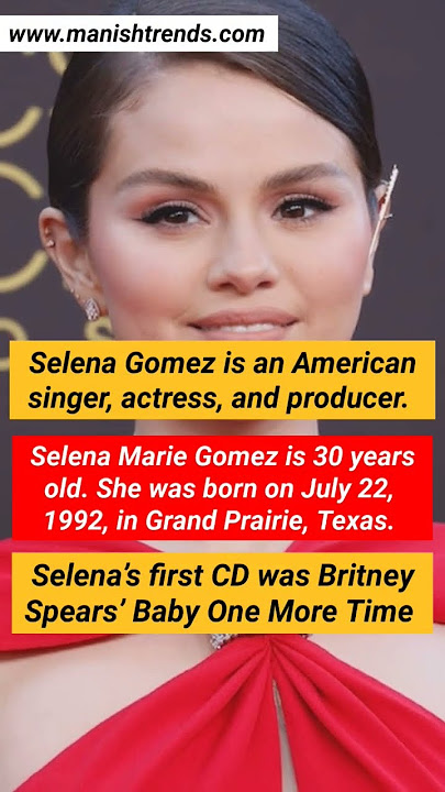 Selena Gomez Bio, Wiki, News #shorts #youtubeshorts