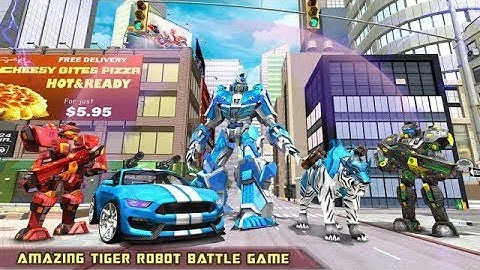 US Police Transform Robot Car White Tiger Game Android Gameplay