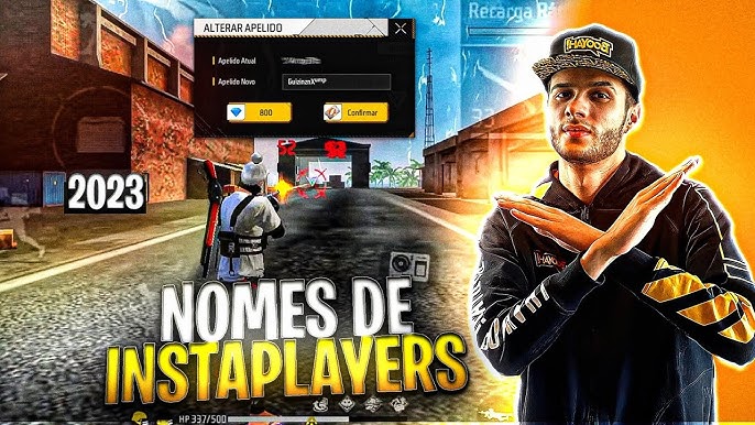 TOP 45 NOMES ( masculinos ) PARA COLOCAR NO FREE FIRE INSTAPLAYER