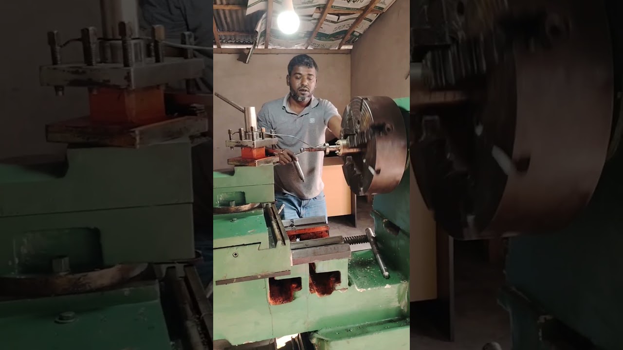Lathe Machine Work Process 