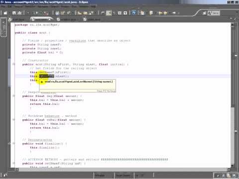 Java w/ Eclipse 35 - Bank Program Part 21