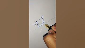 VISHAL❤️ HOW TO WRITE NAME IN CALLIGRAPHY || HOW TO LEARN CALLIGRAPHY || CALLIGRAPHY || #shorts
