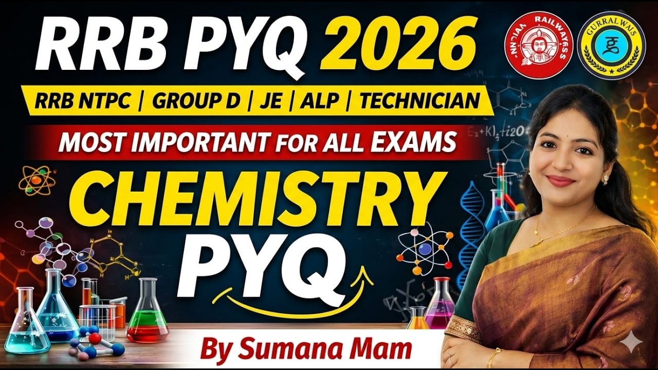 RRB GROUP D 2025 PYQ  CHEMISTRY|| RAILWAY SCIENCE  | ALP | NTPC | JE | Technician | || 🔥🔥🔥