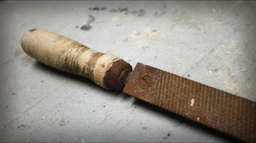 Making overly ergonomic handle for rusty file - OLD TOOL RESTORATION