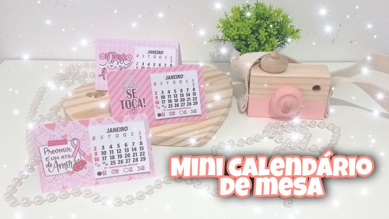 MINI CALENDÁRIO DE MESA / MIMO PARA CLIENTE PASSO A PASSO COM MOLDE