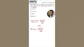 The diameter of a sphere is increased by 30%. What is the percentage increase in its volume?
