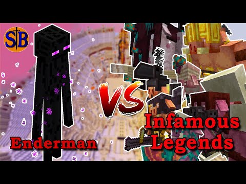 Enderman vs Infamous Legends | Minecraft Mob Battle