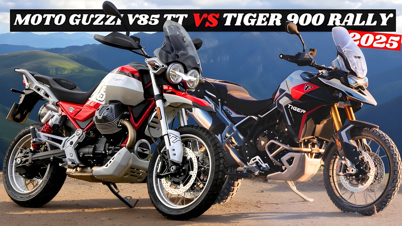 Moto Guzzi V85 TT 2025 года против Triumph Tiger 900 Rally — Heritage V-Twin или Triple Power?