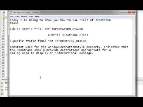 Java Programming Tutorial -JRootPane-6- public static final int INFORMATION_DIALOG