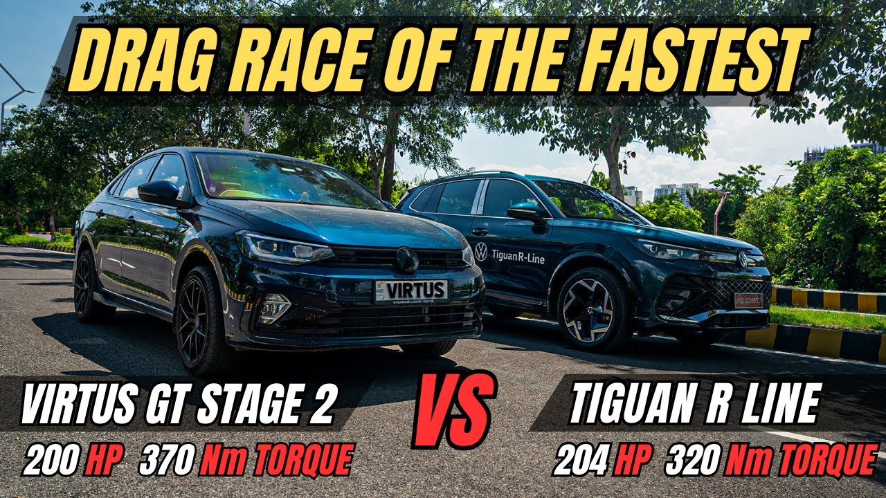 Fastest VW Virtus GT Stage 2 VS Tiguan R Line Drag Race | Virtus GT 0 ...