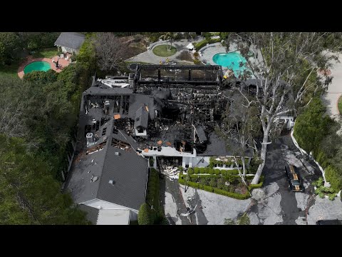 Los Angeles home that appears to belong to model and actor Cara Delevingne is destroyed in fire