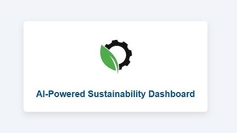 AI-Powered Sustainability Dashboard
