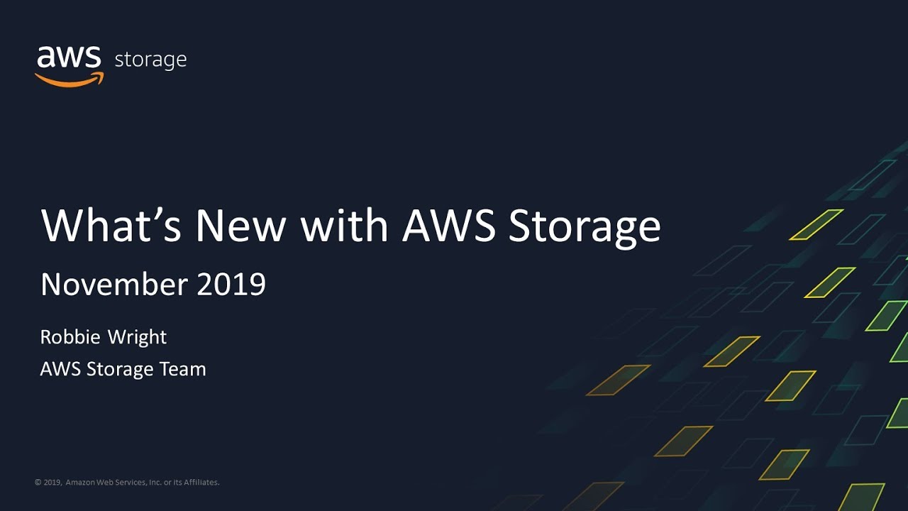 What's New with AWS Storage - AWS Online Tech Talks - YouTube