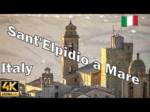 " Сант Эльпи́дио а Ма́ре —Италия "  🇮🇹,  регион Марке. Sant'Elpidio a Mare [4К]