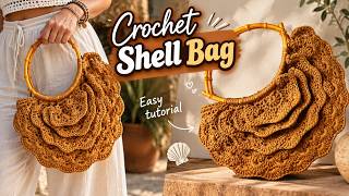 Crochet Shell Stitch Bag / Beginner Friendly Tutorial
