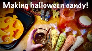 ASMR Making halloween candy with molds (Soft Spoken only) Learn with me as I go. Instructional.